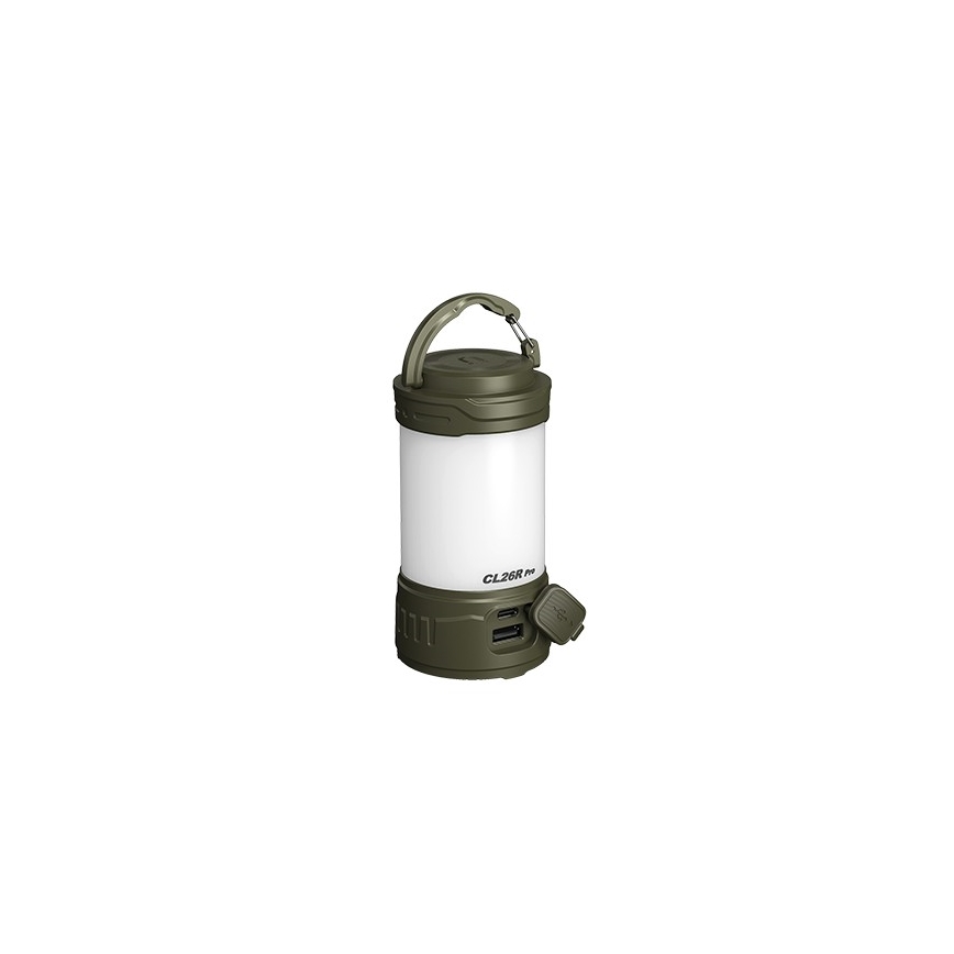 Fenix CL26RPROOLI - Lampada portatile ricaricabile a LED Dimmerabile LED/USB IP66 650 brillante 408 h 5000 mAh verde
