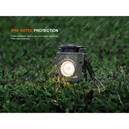 Fenix CL27RGRE - Luce LED dimmerabile ricaricabile LED/USB IP66 1600 brillantezza 285 h
