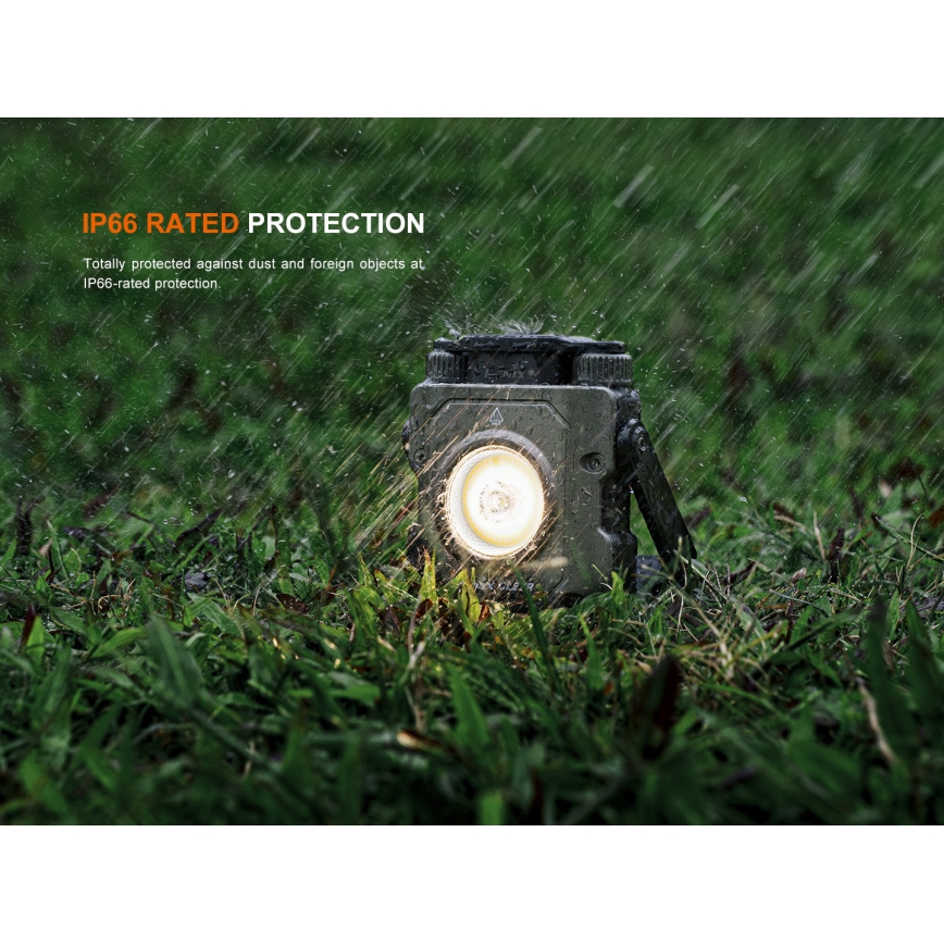 Fenix CL27RGRE - Luce LED dimmerabile ricaricabile LED/USB IP66 1600 brillantezza 285 h