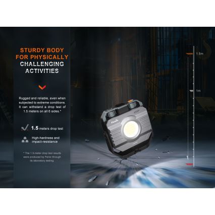 Fenix CL28R - Proiettore LED dimmerabile ricaricabile con power bank LED/USB IP66 2000 shiny 360 h 10000 mAh
