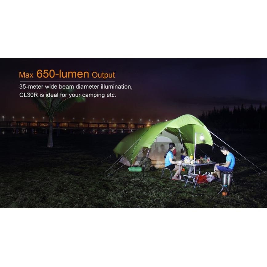 Fenix CL30R - Lampada portatile ricaricabile a LED LED/USB/6xCR123A IPX7 650 lm 300 h 2600 mAh