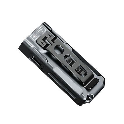 Fenix E06RGRY - Torcia elettrica ricaricabile LED Dimmerabile UV LED/USB IP66 700 shiny 60 h 750 mAh grigio