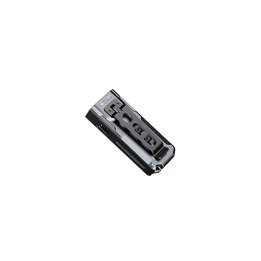 Fenix E06RGRY - Torcia elettrica ricaricabile LED Dimmerabile UV LED/USB IP66 700 shiny 60 h 750 mAh grigio