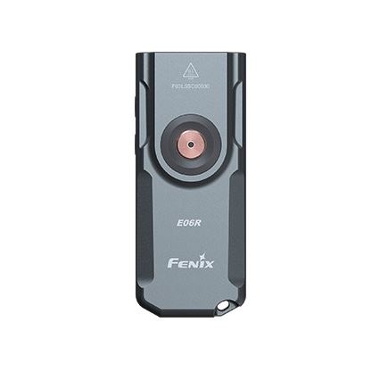 Fenix E06RGRY - Torcia elettrica ricaricabile LED Dimmerabile UV LED/USB IP66 700 shiny 60 h 750 mAh grigio