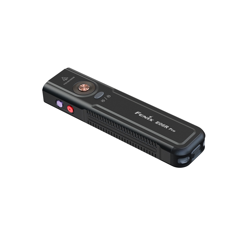 Fenix E06RPROEUBLC - Torcia ricaricabile dimmerabile LED/USB, 1650 mAh, IP66, 1600 lm, 111 h, nera
