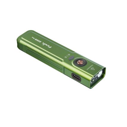 Fenix E06RPROEUOLI - Torcia ricaricabile LED dimmerabile, ricarica USB, 1650 mAh, IP66, 1600 lm, 111 h, verde