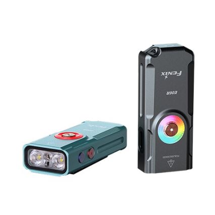 Fenix E06RTKS - Torcia elettrica ricaricabile dimmerabile a LED UV/USB IP66 700 luce 60 h turchese