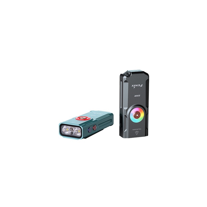 Fenix E06RTKS - Torcia elettrica ricaricabile dimmerabile a LED UV/USB IP66 700 luce 60 h turchese