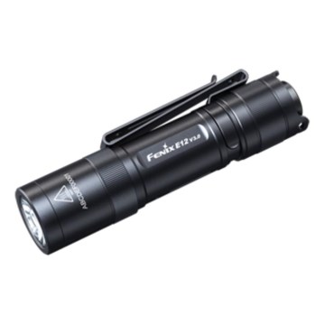 Fenix E12V30 - Torcia ricaricabile a LED a intensità regolabile 1xAA 2000 mAh IP68 200 lm 100 h nera