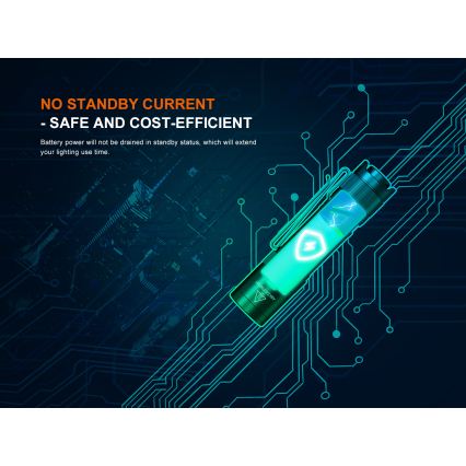 Fenix E12V30 - Torcia ricaricabile a LED a intensità regolabile 1xAA 2000 mAh IP68 200 lm 100 h nera