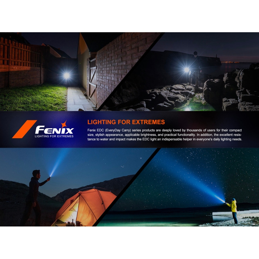 Fenix E18RV20800 - Torcia ricaricabile LED dimmerabile LED/USB/1xCR123A 800 mAh IP68 1200 lm 200 h nero