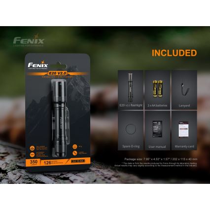 Fenix E20V20 - Torcia LED LED/2xAA IP68