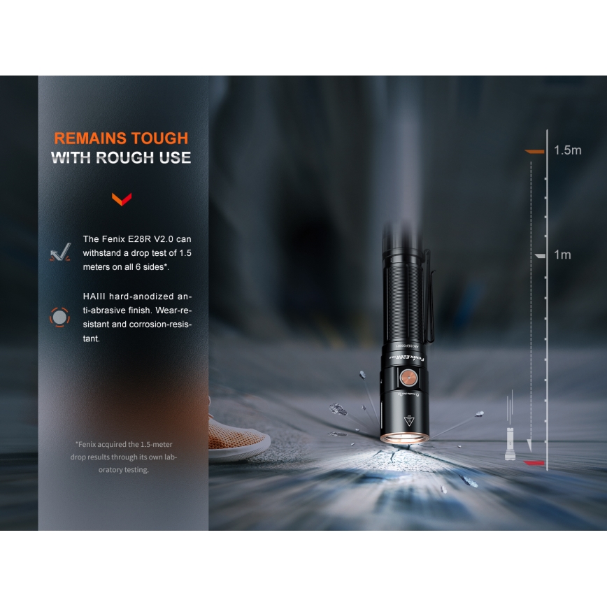 Fenix E28RV20 - Torcia elettrica ricaricabile LED dimmerabile LED/USB/2xCR123A IP68 1700 shiny 260 h 3400 mAh