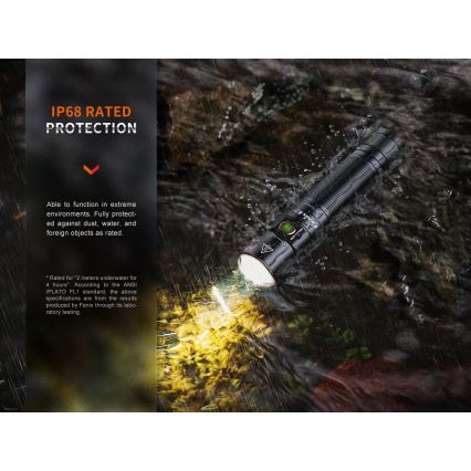 Fenix E35RSETAODS - LED Dimmerabile ricaricabile torcia LED/USB IP68 3100 lm 69 h 5000 mAh + diffuser 26,5mm