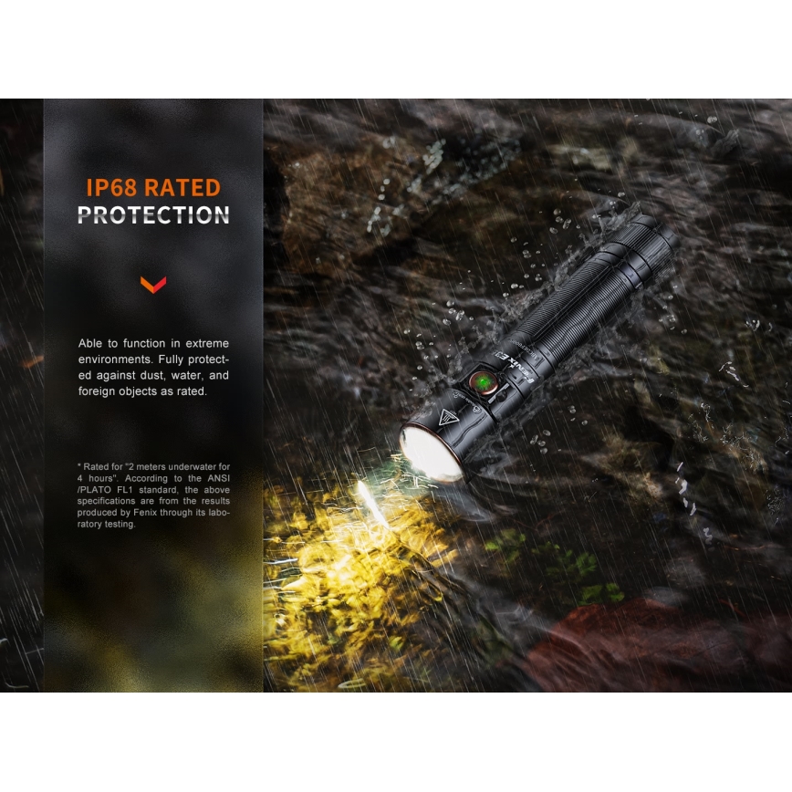 Fenix E35RSETAODS - LED Dimmerabile ricaricabile torcia LED/USB IP68 3100 lm 69 h 5000 mAh + diffuser 26,5mm