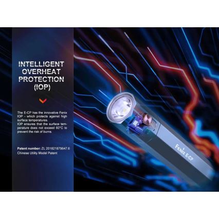Fenix ECPBLCK - Torcia LED ricaricabile con power bank USB IP68 1600 lucente 504 h 5000 mAh nero