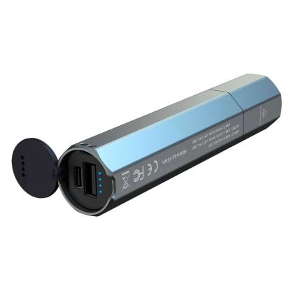 Fenix ECPBLUE - Torcia LED ricaricabile con power bank USB IP68 1600 lm 504 h blu