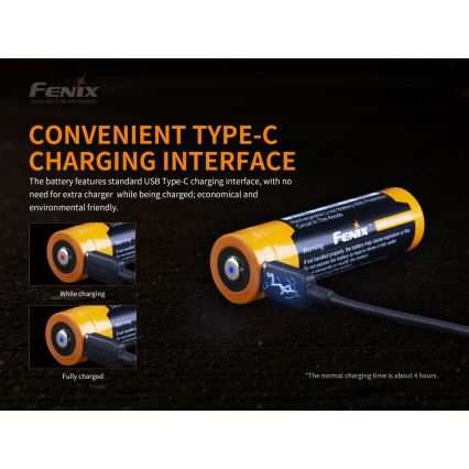 Fenix FE21700USB - 1 pezzo Batteria ricaricabile USB/3,6 V 5000 mAh