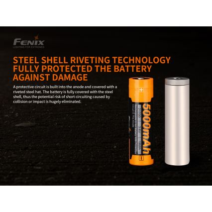 Fenix FE21700V20 - 1 pz Batteria ricaricabile 21700/3,6V 5000 mAh