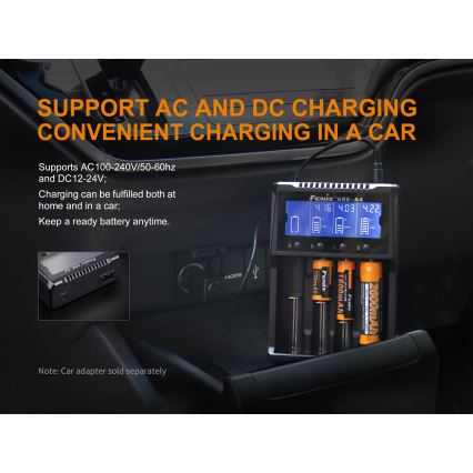 Fenix FENAREA4 - Caricabatterie 4xLi-ion/AAA/AA/C 5V