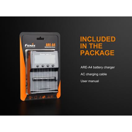Fenix FENAREA4 - Caricabatterie 4xLi-ion/AAA/AA/C 5V