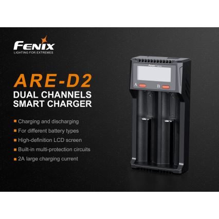 Fenix FENARED2 - Caricabatterie 2xLi-ion/AAA/AA/C 5V