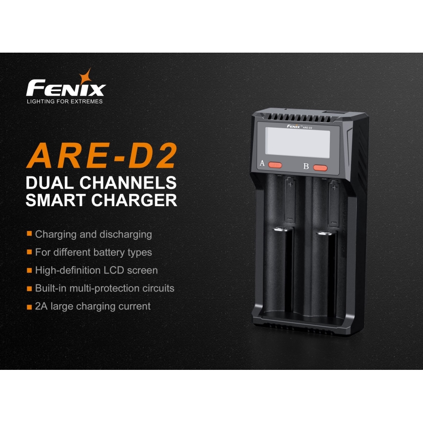 Fenix FENARED2 - Caricabatterie 2xLi-ion/AAA/AA/C 5V