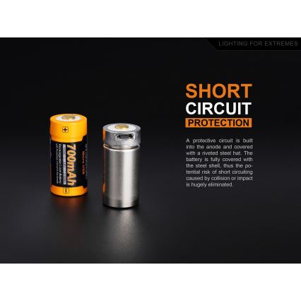 Fenix FERCR123ALIIONUP - 1 pezzo Batteria ricaricabile USB 3,6 V 700 mAh