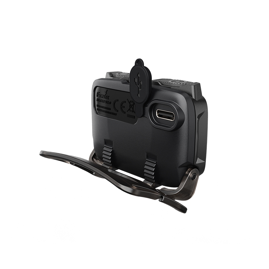 Fenix HL12RV20BLC - Lampada frontale ricaricabile a luminosità regolabile LED/USB 950 mAh IP66 500 lm 112 h nera