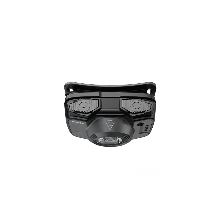 Fenix HL12RV20BLC - Lampada frontale ricaricabile a luminosità regolabile LED/USB 950 mAh IP66 500 lm 112 h nera