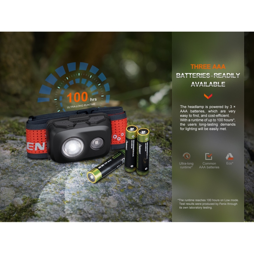 Fenix HL16V2GRN - LED Lampada frontale LED/3xAAA IP66 450 lm 200 h verde