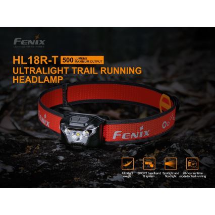 Fenix HL18RTRAIL - Lampada frontale ricaricabile LED LED/3xAAA IP66