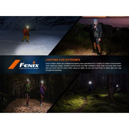 Fenix HL18RTV20BLC - Lampada frontale ricaricabile LED Dimmerabile LED/USB/3xAA IP66 800 lm 160 h 1900 mAh nero/arancione