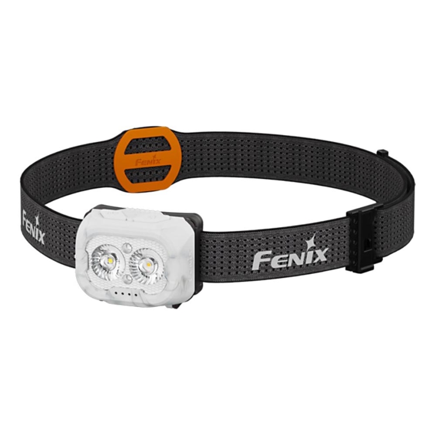 Fenix HL18RTV20WHT - LED Dimmerabile ricaricabile lampada da testa LED/USB IP66 800 lucente 160 h bianco/nero