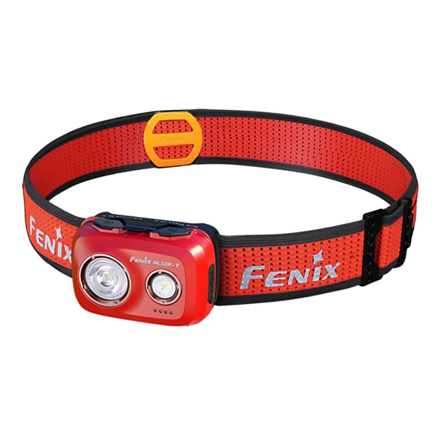 Fenix HL32RTRED - Lampada frontale LED ricaricabile LED/USB/3xAAA IP66 800 lm 300 h rosso/arancione