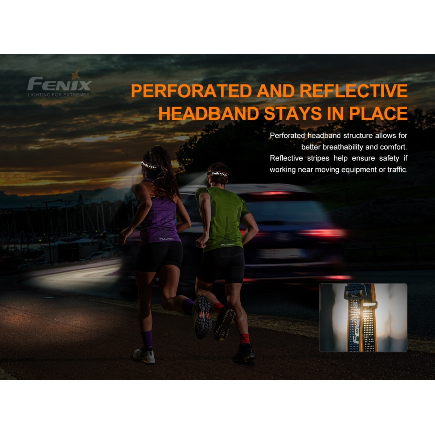 Fenix HM50RV20 - Lampada frontale LED ricaricabile 3xLED/USB/1xCR123A IP68 700 lucente 120 h 700 mAh