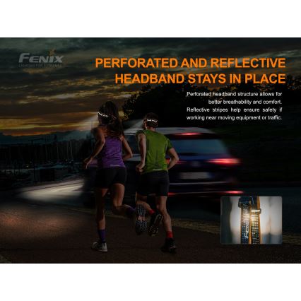 Fenix HM51RV20 - Lampada frontale LED ricaricabile 3xLED/1xCR123A/USB IP68 700 lucente 120 h 700 m