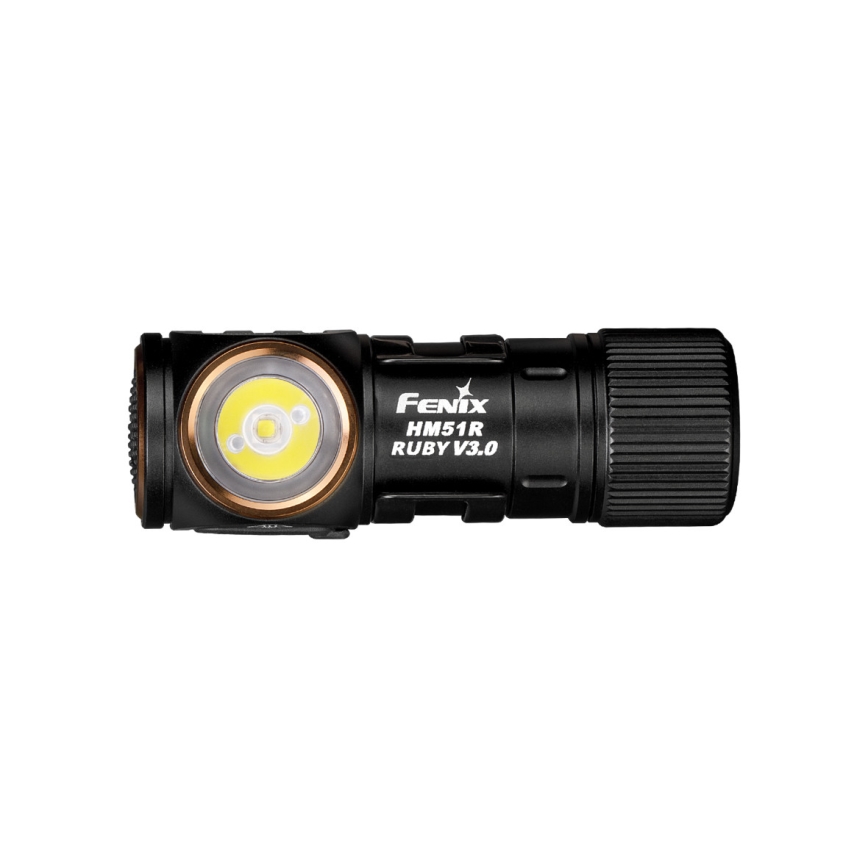 Fenix HM51RV30 - Lampada frontale ricaricabile a LED a intensità regolabile LED/USB/1xCR123A 950 mAh IP68 860 lm 125 h arancione
