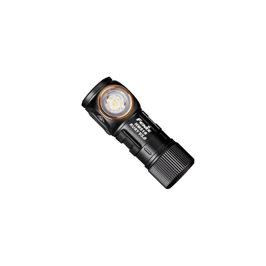 Fenix HM51RV30 - Lampada frontale ricaricabile a LED a intensità regolabile LED/USB/1xCR123A 950 mAh IP68 860 lm 125 h arancione