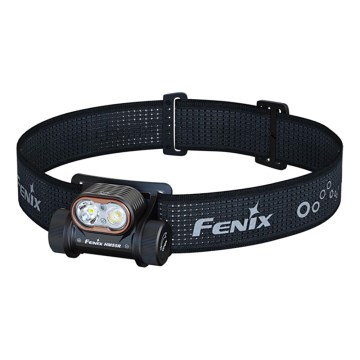 Fenix HM55RABL - Lampada frontale ricaricabile a LED dimmerabile LED/USB/1xCR123A 1600 mAh IP68 1200 lm 141,2 h nera
