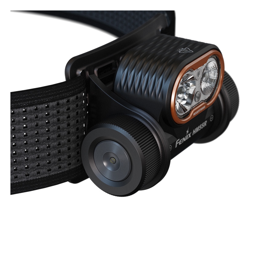 Fenix HM55RABL - Lampada frontale ricaricabile a LED dimmerabile LED/USB/1xCR123A 1600 mAh IP68 1200 lm 141,2 h nera
