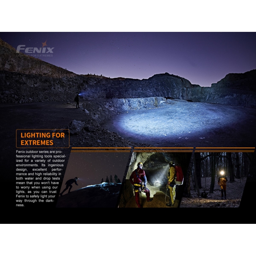 Fenix HM60R - LED Dimmerabile ricaricabile lampada da testa 4xLED/USB/2xCR123A IP68 1300 lucente 300 h 3400 mAh