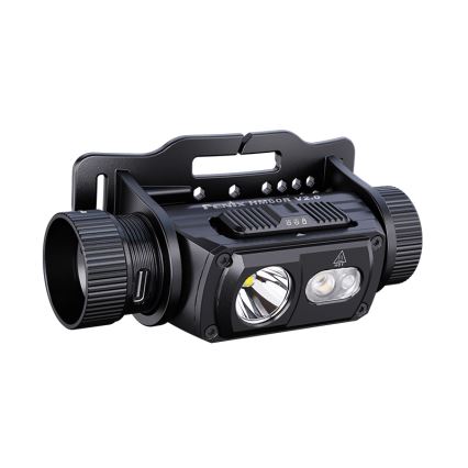 Fenix HM60RV20 - Lampada frontale ricaricabile a LED dimmerabile USB 4000 mAh IP68 1600 lm 292 ore arancione