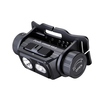 Fenix HM60RV20 - Lampada frontale ricaricabile a LED dimmerabile USB 4000 mAh IP68 1600 lm 292 ore arancione