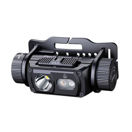 Fenix HM60RV20 - Lampada frontale ricaricabile a LED dimmerabile USB 4000 mAh IP68 1600 lm 292 ore arancione