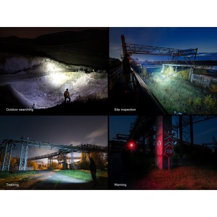 Fenix HM61RV30 - Torcia frontale ricaricabile LED dimmerabile LED/USB/1xCR123A 4000 mAh IP68 1800 lm 400 h nera