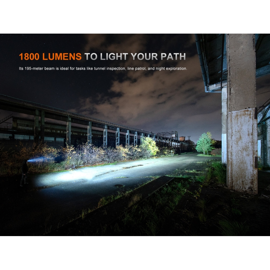 Fenix HM61RV30 - Torcia frontale ricaricabile LED dimmerabile LED/USB/1xCR123A 4000 mAh IP68 1800 lm 400 h nera