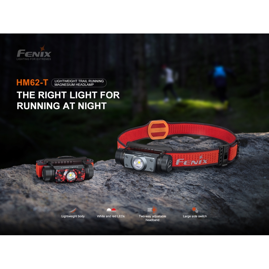 Fenix HM62TMGM - Lampada frontale ricaricabile a LED Dimmerabile LED/USB IP68 1200 shiny 280 h 3400 mAh