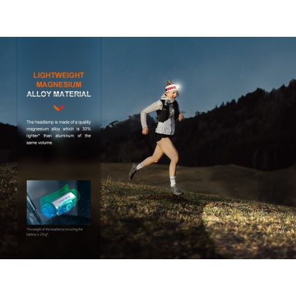 Fenix HM62TMGM - Lampada frontale ricaricabile a LED Dimmerabile LED/USB IP68 1200 shiny 280 h 3400 mAh
