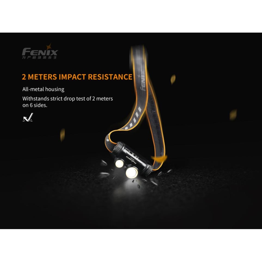 Fenix HM65R - Lampada frontale LED ricaricabile 2xLED/USB/2xCR123A IP68 1400 lucente 300 h 3400 mAh
